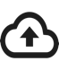 A black cloud with a arrowDescription automatically generated